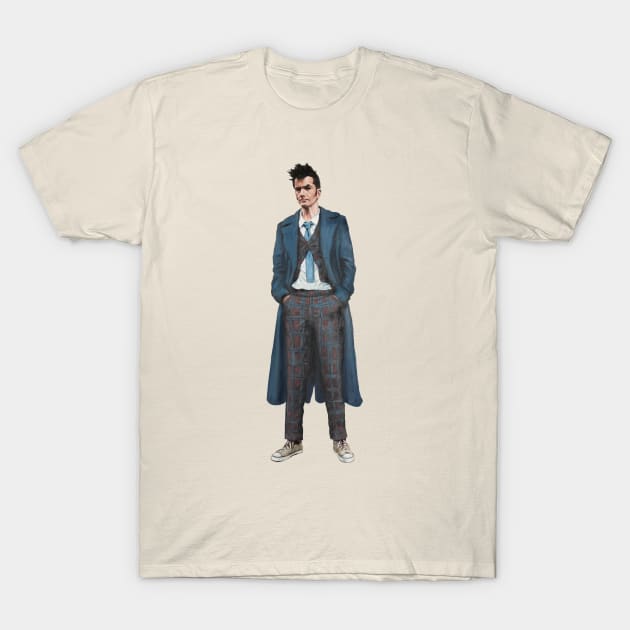 The 14th Dr Who: David Tennant T-Shirt by Kavatar